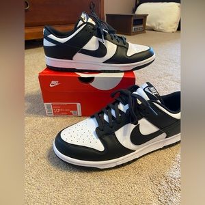 Nike Panda Dunk Low Retro Men’s Sz 10.5 Black White DD1391-100